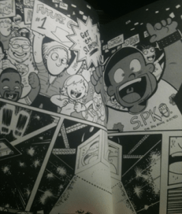 That is Jarrett Williams' cameo on the right . You know he is a true fan because of how sweaty he looks.